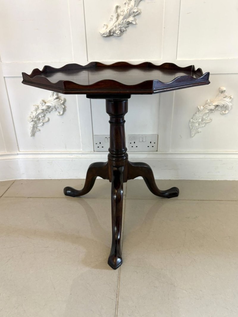 Antique George III Quality Mahogany Lamp/Coffee Table - Image 5